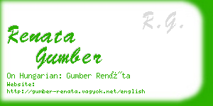renata gumber business card